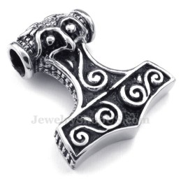 Thor'S Hammer Titanium Pendant Necklace (Free Chain)