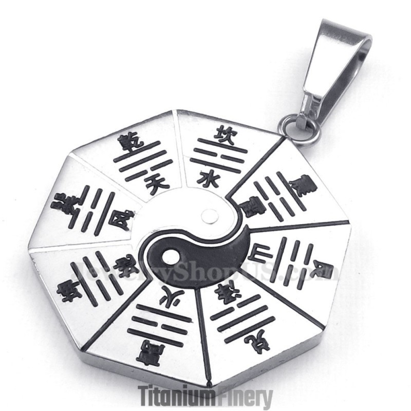 Titanium Eight Diagrams Pendant Necklace (Free Chain) Titanium Eight Diagrams Pendant Necklace (Free Chain)