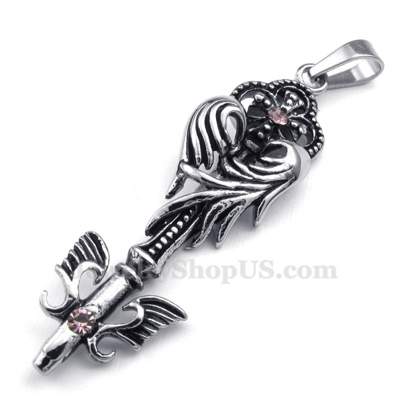 Titanium Scepter Pendant Necklace (Free Chain)