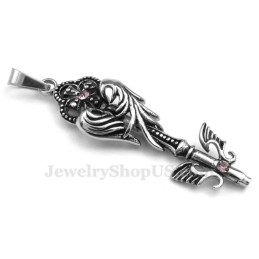 Titanium Scepter Pendant Necklace (Free Chain)