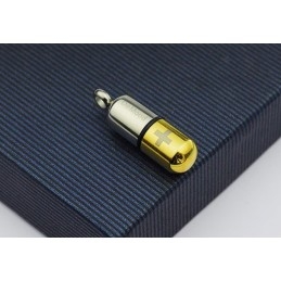 New Style Golden Openable Capsule Titanium Pendant - Free Chain
