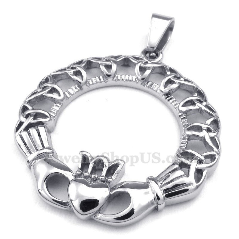 Titanium Celtic Knot Loop Pendant Necklace (Free Chain) Titanium Celtic Knot Loop Pendant Necklace (Free Chain)