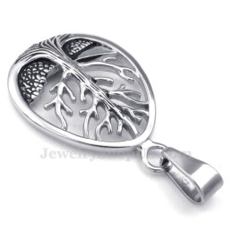 Titanium Tree Of Life Pendant Necklace (Free Chain)