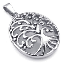 Titanium Tree Of Life Pendant Necklace (Free Chain)