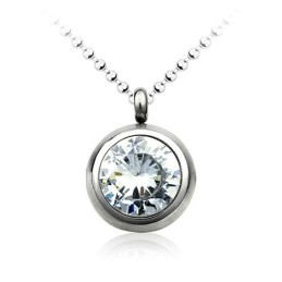 Fashion Titanium Pendant With Diamond - Free Chain
