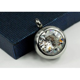 Fashion Titanium Pendant With Diamond - Free Chain