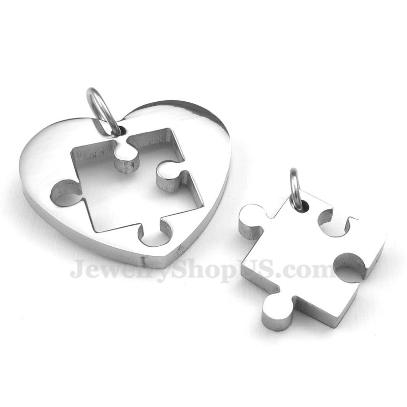Titanium Couples Sign And Symbol Pendant Necklace (Free Chain)(One Pair) Titanium Couples Sign And Symbol Pendant Necklace (Free Chain)(One Pair)