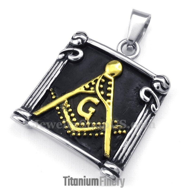 Titanium Masonic Pendant Necklace (Free Chain) Titanium Masonic Pendant Necklace (Free Chain)