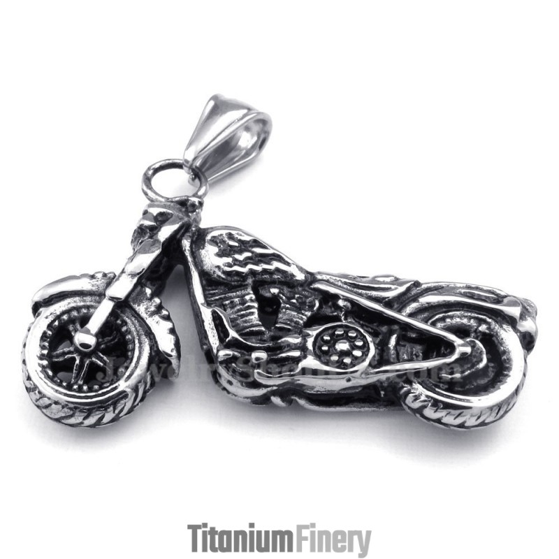 Titanium Motorcycle Pendant Necklace (Free Chain) Titanium Motorcycle Pendant Necklace (Free Chain)