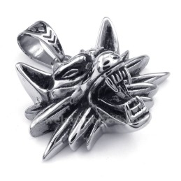 Titanium Wolf Pendant Necklace (Free Chain)