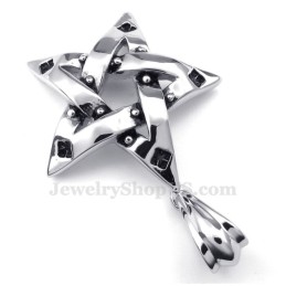 Titanium Spots Five-Pointed Star Pendant Necklace (Free Chain)