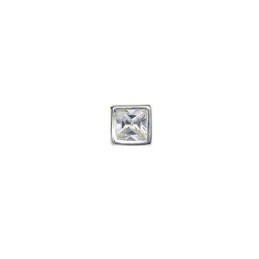 Pure White Square Titanium Earrings