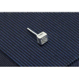 Pure White Square Titanium Earrings