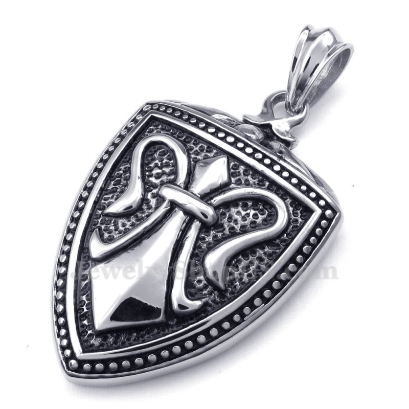 Titanium Shield Pendant Necklace (Free Chain) Titanium Shield Pendant Necklace (Free Chain)