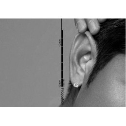 Pure White Square Titanium Earrings