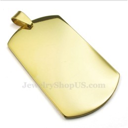 Titanium Gold Cards Pendant Necklace (Free Chain)