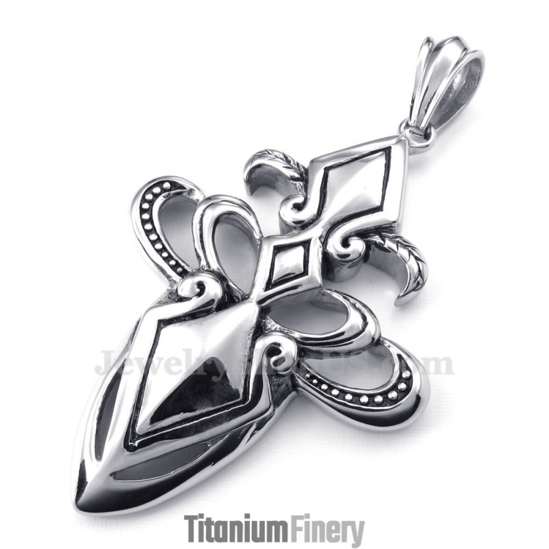 Mens Fashion Titanium Pendant Necklace (Free Chain) Mens Fashion Titanium Pendant Necklace (Free Chain)
