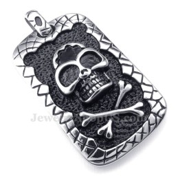 Cards Titanium Skull Pendant Necklace (Free Chain)