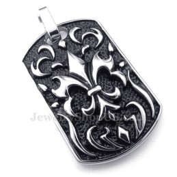 Titanium Cross Cards Pendant Necklace (Free Chain)