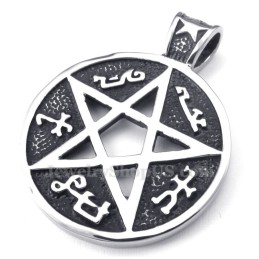 Titanium Five-Pointed Star Pendant Necklace (Free Chain)