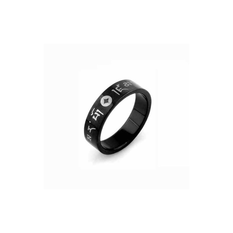 Korean Mens 6Mm Black Titanium Ring Korean Mens 6Mm Black Titanium Ring