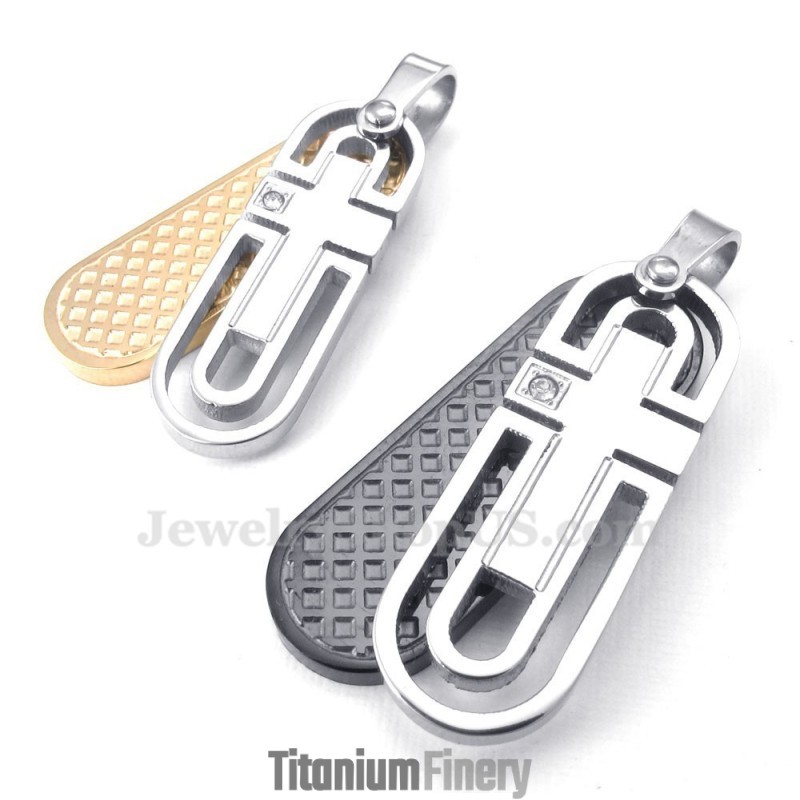 Titanium Couples Pendant Necklace (Free Chain)(One Pair) Titanium Couples Pendant Necklace (Free Chain)(One Pair)