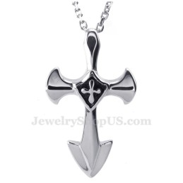 Titanium Cross Pendant Necklace (Free Chain)