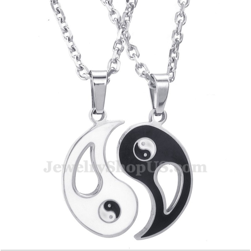 Titanium Tai Chi Couples Pendant Necklace (Free Chain)(One Pair) Titanium Tai Chi Couples Pendant Necklace (Free Chain)(One Pair)