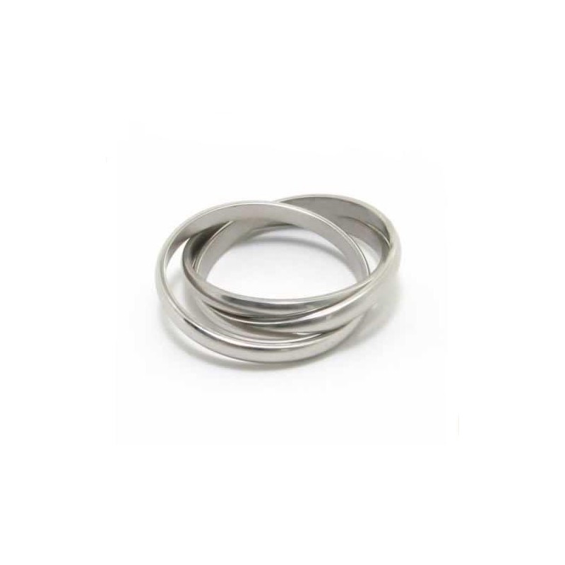 Three Circles 8Mm Titanium Ring Three Circles 8Mm Titanium Ring