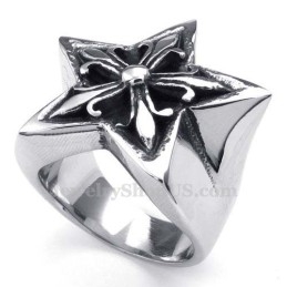 Titanium Five-Pointed Star Ring