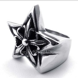 Titanium Five-Pointed Star Ring