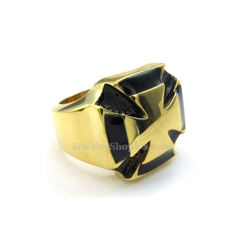 Gold Titanium Cross Ring Gold Titanium Cross Ring