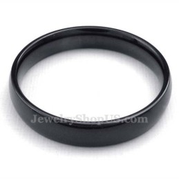 4Mm Black Titanium Smooth Ring