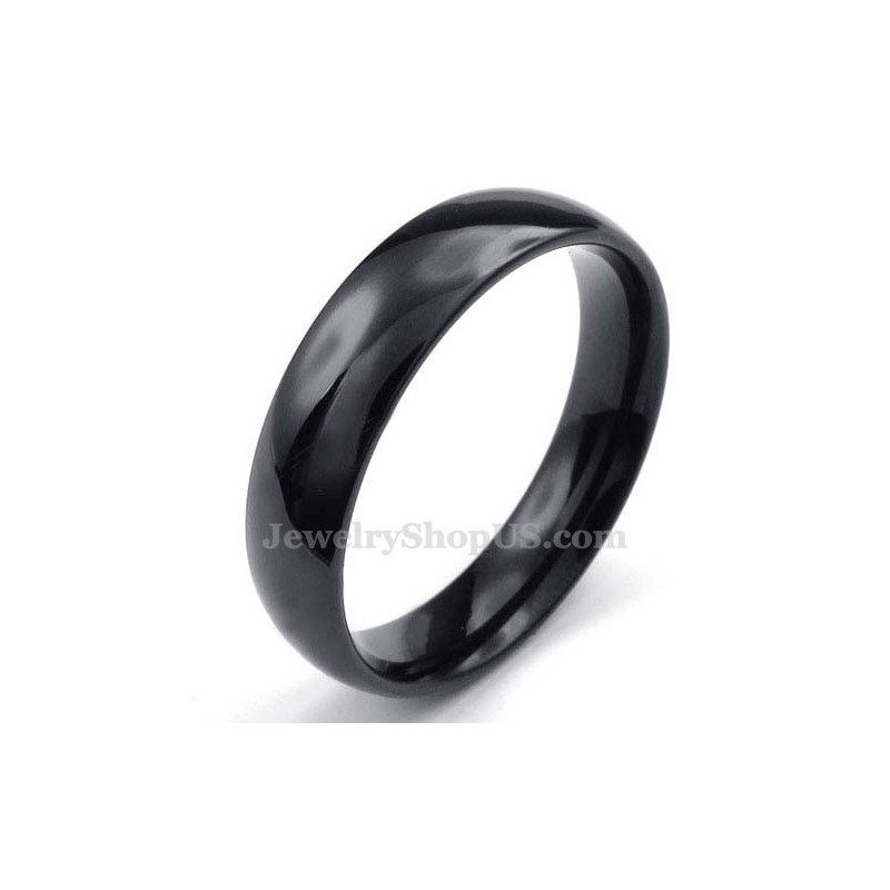 5Mm Black Titanium Smooth Ring 5Mm Black Titanium Smooth Ring