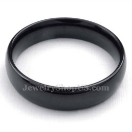 5Mm Black Titanium Smooth Ring