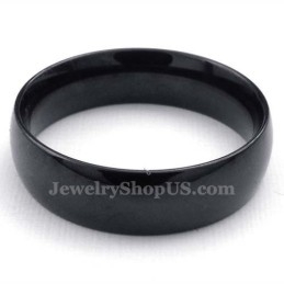 6Mm Black Titanium Smooth Ring