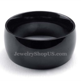 10Mm Black Titanium Smooth Ring