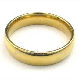 5Mm Gold Titanium Round Ring