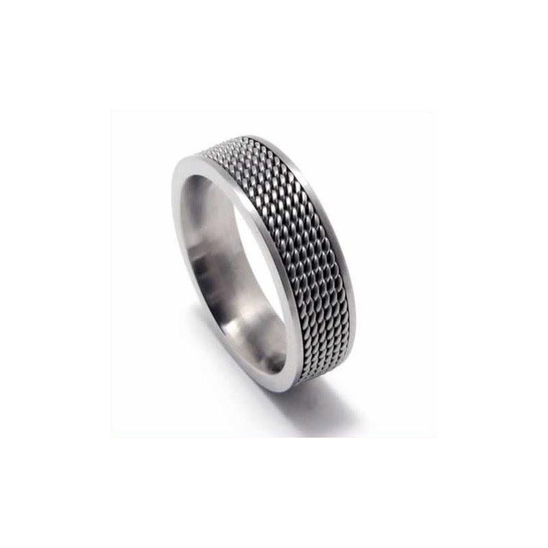 Meshed Mens 8Mm Titanium Ring Meshed Mens 8Mm Titanium Ring
