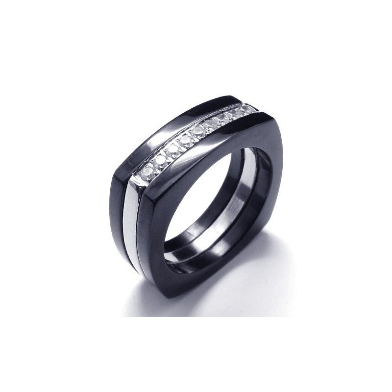 8Mm Diamond Unisex Titanium Band Ring 8Mm Diamond Unisex Titanium Band Ring