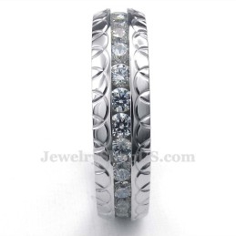 Titanium Round Ring With White Zircon