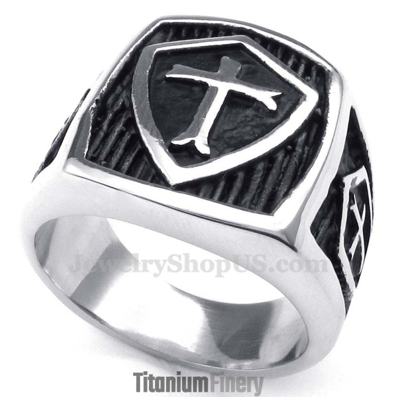 Titanium Cross Ring
