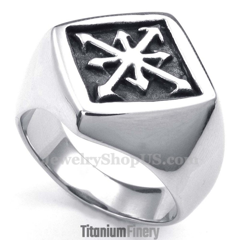 Titanium Arrow Cross Ring Titanium Arrow Cross Ring