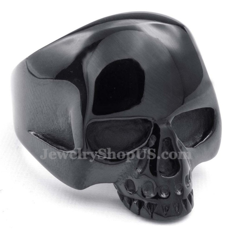 Black Titanium Skull Ring Black Titanium Skull Ring