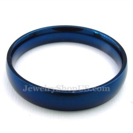 4Mm Titanium Round Blue Ring