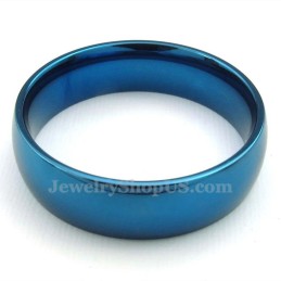 6Mm Titanium Round Blue Ring