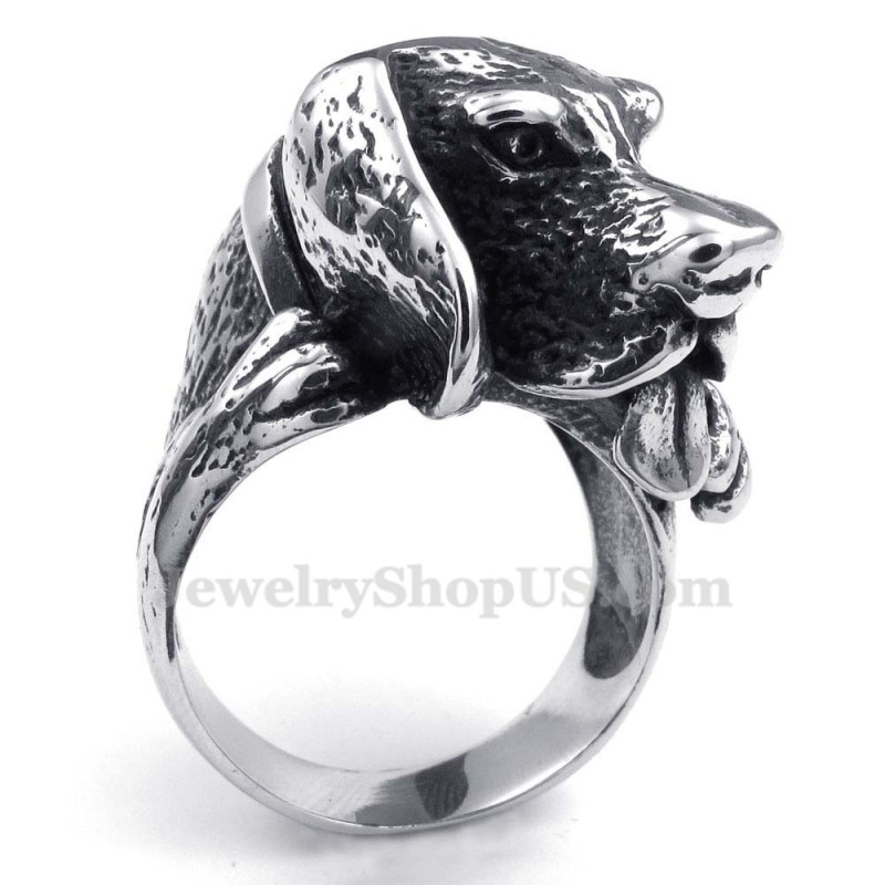 Titanium Dog Head Ring Titanium Dog Head Ring
