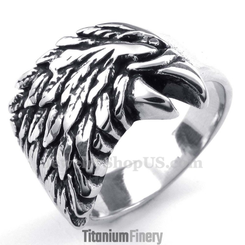 Titanium Eagle Ring