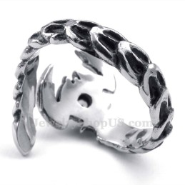 Titanium Scorpion Ring With Blue Zircon