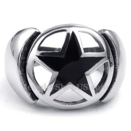 Titanium Five-Pointed Star Ring